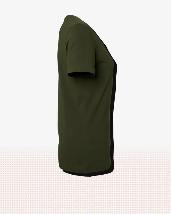 Nora T-shirt w — Mörk oliv