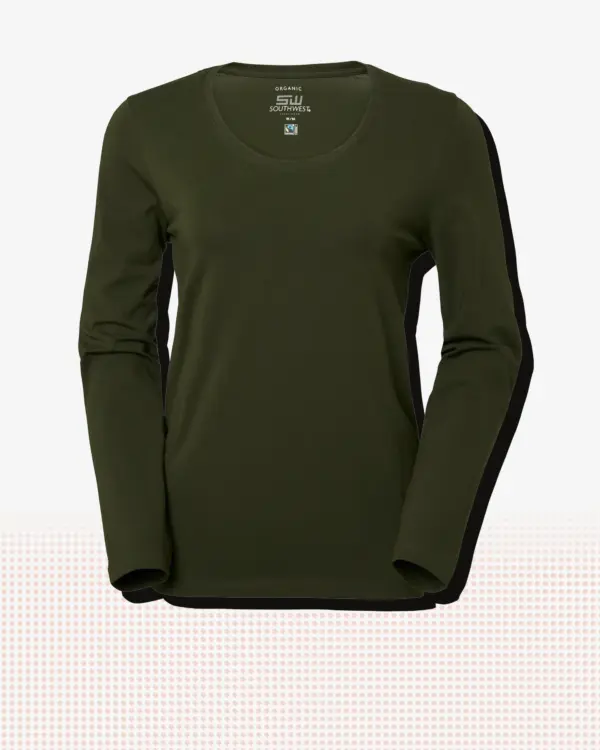 Lily T-shirt w — Mörk oliv