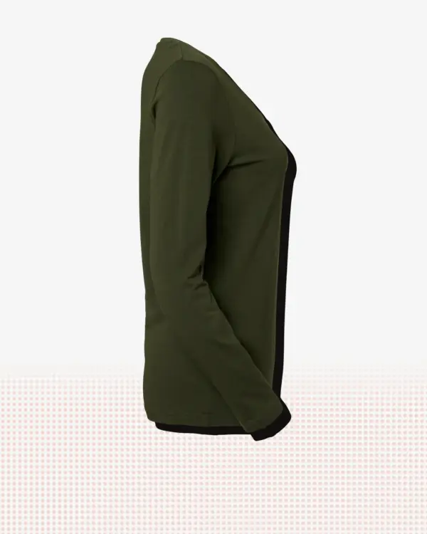 Lily T-shirt w — Mörk oliv