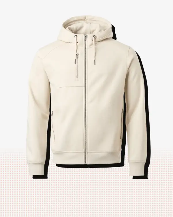 Gavin Zip Hood — Ljus sand