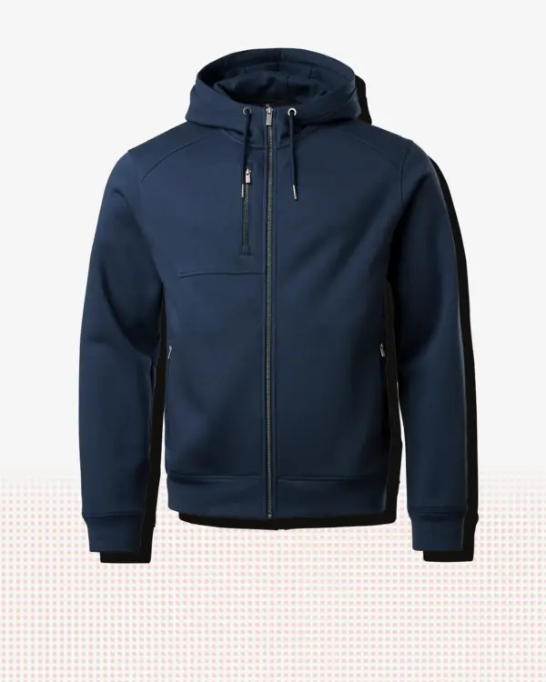 Gavin Zip Hood — Marinblå